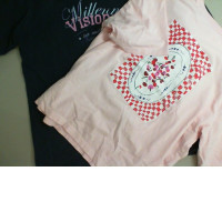 Set of 2 T-shirts, blue and pink