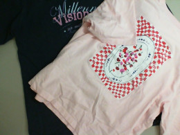 Set of 2 T-shirts, blue and pink