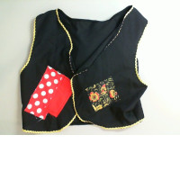 Black fabric vest