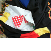 Black long skirt with appliques