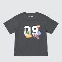 KIDS Minecraft UT (Short Sleeve Graphic T-Shirt) Color:  DARK GRAY