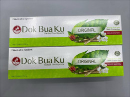 Set of 2 Twin Lotus Dok Bua Ku Original Herbal Toothpaste