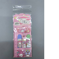  My Melody and Kuromi themed sticky notes feature a built-in ruler on the packaging for added functionality.