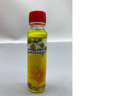 A bottle of yellow herbal oil for relieving muscle pain, dizziness, and insect bites.