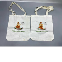 Set of 2 These Watpo & Chetawan branded canvas tote bags are designed to promote Thai traditional massage techniques