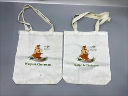 Set of 2 These Watpo & Chetawan branded canvas tote bags are designed to promote Thai traditional massage techniques Set of 2 These Watpo & Chetawan branded canvas tote bags are designed to promote Thai traditional massage techniques