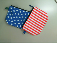 Set of 2 fabric cosmetic bags