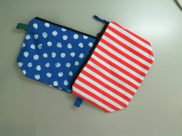 Set of 2 fabric cosmetic bags