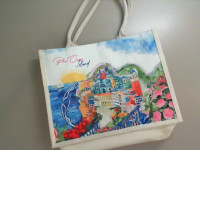 Large white bag with a pattern