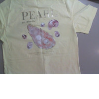 Yellow T-shirt with a shell