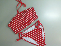 Red striped swimsuit Red striped swimsuit