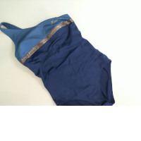 Blue one-piece swimsuit