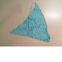 Knitted scarf on the head