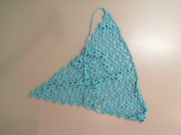 Knitted scarf on the head