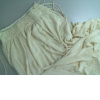 Fluffy yellow skirt with ties