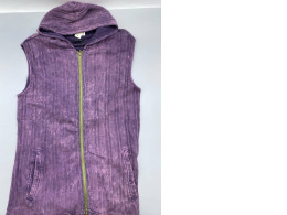 sleeveless purple zipper hoodie vest with a ribbed texture and faded wash effect. sleeveless purple zipper hoodie vest with a ribbed texture and faded wash effect.