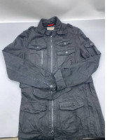  Brandit Britannia summer jacket, featuring a raw washed cotton canvas material in a vintage-style field jacket design. 