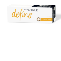 Set of 3 Acuvue 1-Day Define Radiant Bright daily disposable colored contact lenses.