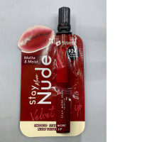 Smooto Stay More Nude Velvet Lip Tint in shade #24 More Charming is a matte lip tint that provides moisture.