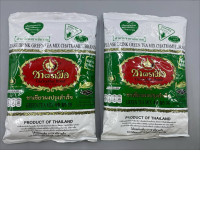 Set of 2 ChaTraMue Brand Green Tea Mix, a popular Thai tea specifically blended for making green milk tea. Set of 2 ChaTraMue Brand Green Tea Mix, a popular Thai tea specifically blended for making green milk tea.
