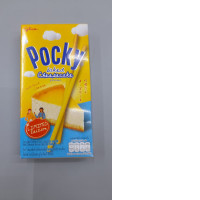 Glico Pocky Baked Cheesecake flavored biscuit sticks, a limited edition snack. Glico Pocky Baked Cheesecake flavored biscuit sticks, a limited edition snack.