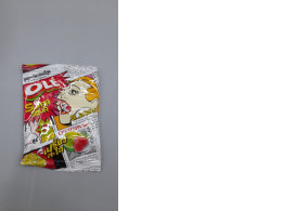 Ole Super Sour Coated Strawberry Lime Candy. 