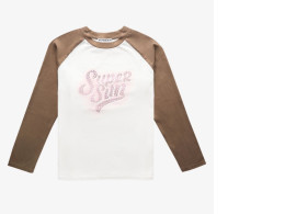 "Super Sun" brand long-sleeved raglan t-shirt.