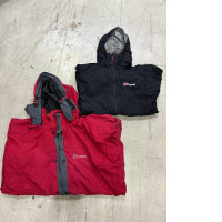 a set of two hooded sports jackets
