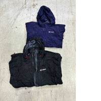 a set of two hooded sports jackets