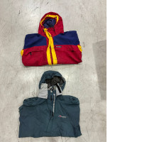 set of two sports windbreakers with a hood