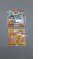 Set of 2 collectible official merchandise keychains featuring the Thai actors Zee Pruk Panich ("Sunny Blue") and NuNew Chawarin Perdpiriyawong ("Sunny Thunder") from DMD (Domundi TV).