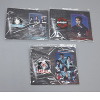 Set of 3 A limited edition photo set featuring pins and postcards from GMMTV artists, specifically the LYKN group and artist Krist, including LYKN "First Sight" and LYKN "Feel Like Me".