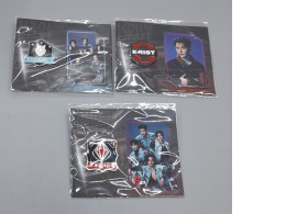 Set of 3 A limited edition photo set featuring pins and postcards from GMMTV artists, specifically the LYKN group and artist Krist, including LYKN "First Sight" and LYKN "Feel Like Me".