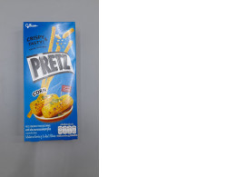 Glico Pretz Corn flavor biscuit sticks. 