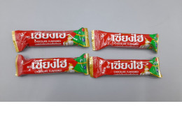 Set of 4 Shanghai Chocolate Cream Filled Wafers, a snack.