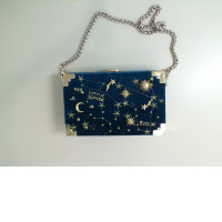 Blue velvet frame bag
