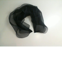 Black scarf on the shoulders