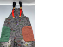 Summer Fashion Cartoon Print Women's Vintage Suspender Denim