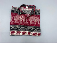 Short-sleeved shirt with elephant pattern