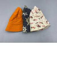 Set of 3 wide-brimmed hat