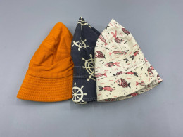 Set of 3 wide-brimmed hat