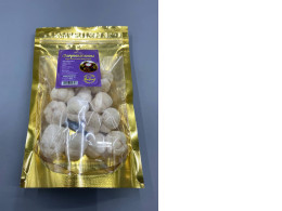 bag of freeze-dried mangosteen, which is a dried fruit snack. bag of freeze-dried mangosteen, which is a dried fruit snack.