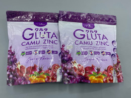 Set of 2 Manee Gluta Camu Zinc dietary supplement powder. 