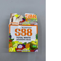 S88 Total White underarm cream from Nanthawat, designed to reduce underarm darkness and improve skin texture for a smoother appearance.