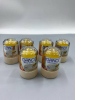 Set of 6 Grace Natural Deodorant, a Thai alum crystal deodorant infused with turmeric for odor protection and skin brightening. 