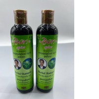 Set of 2  Jinda Herbal Hair Shampoo from Thailand, designed to reduce hair fall and promote regrowth using traditional ingredients like Mee leaf and Butterfly Pea. 
