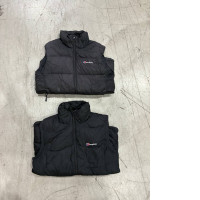 Set of 2 Berghaus down vest or fabric-lined vest, Berghaus Vaskye model, Chulu.