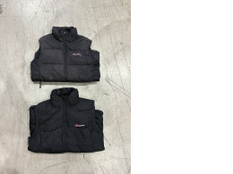 Set of 2 Berghaus down vest or fabric-lined vest, Berghaus Vaskye model, Chulu.