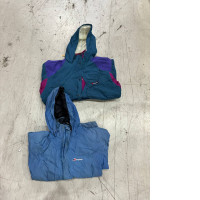 Set of 2 vintage Berghaus Aquafoil waterproof hooded jackets, designed for outdoor activities and hiking
