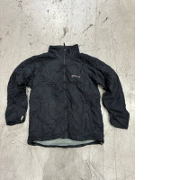 Black hooded rain jacket from Berghaus.